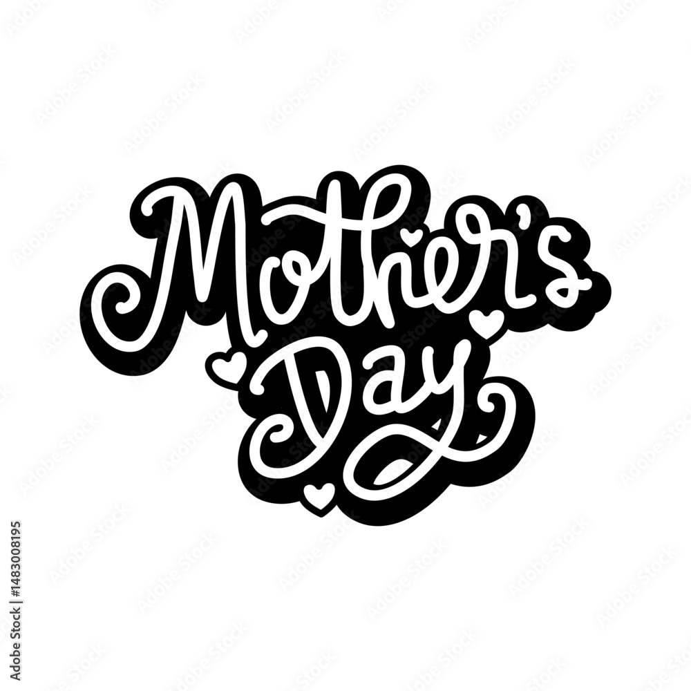 Mother's Day Elegant Hand-Lettered Typography for Celebratory Greeting Cards Mother's Day Elegant Hand-Lettered Typography for Celebratory Greeting Cards