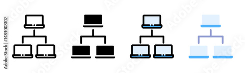 Network icon sheet multiple style collection