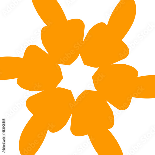 yellow bow isolated on white
