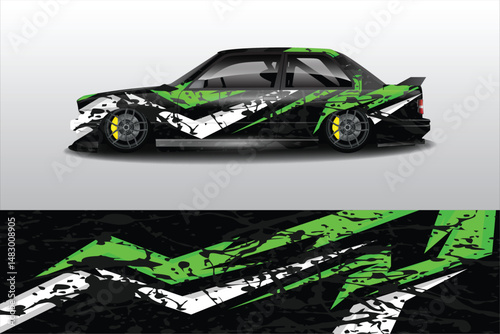 Stylish sports car with dynamic design on display
