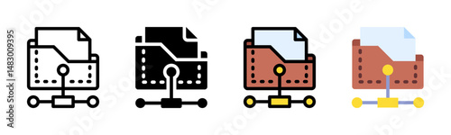 Folder icon sheet multiple style collection
