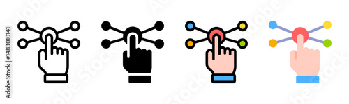Interaction icon sheet multiple style collection