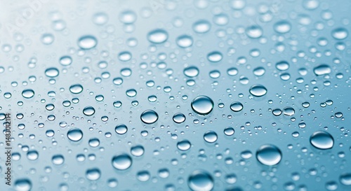 Wallpaper Mural Close-up of water droplets on a light blue surface. Torontodigital.ca
