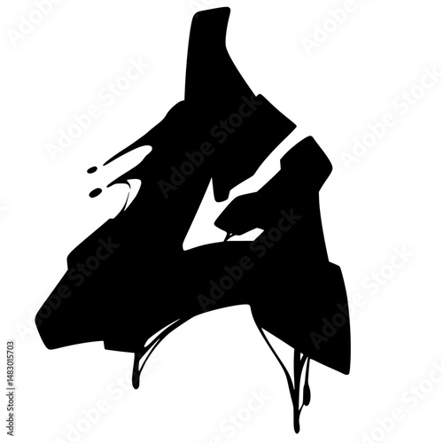 Graffiti Typography Letter Fill Scratch