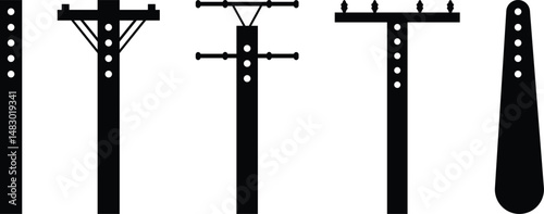 Electricity tower power supply pole icon Power utility transmission symbol