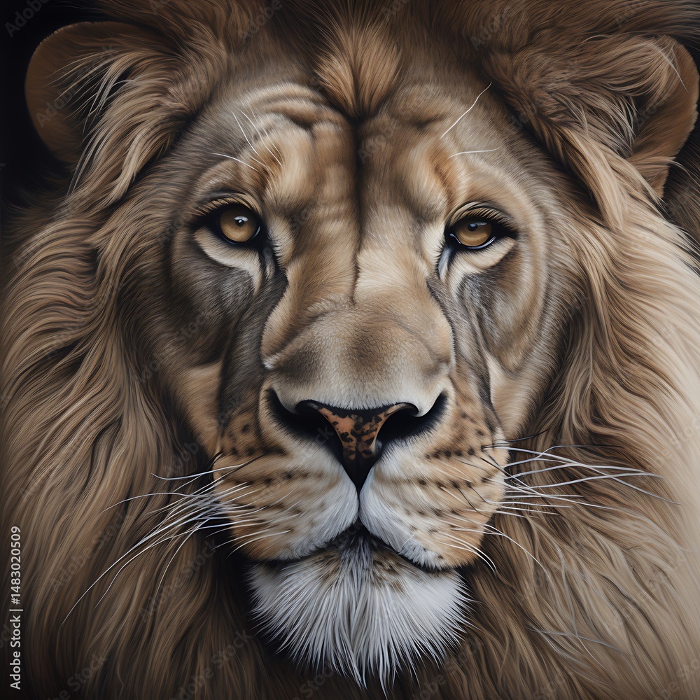 Naklejka premium Lion Portrait.