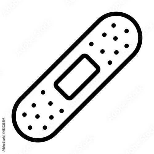 Band Aid Vector Line Icon Design