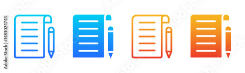Planning icon sheet multiple style collection