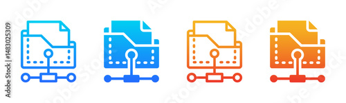 Folder icon sheet multiple style collection
