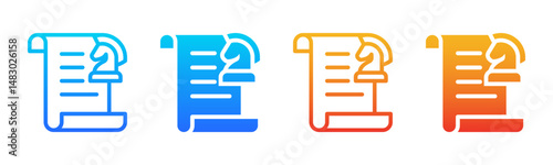 Strategy icon sheet multiple style collection