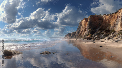 cliffside beach panorama