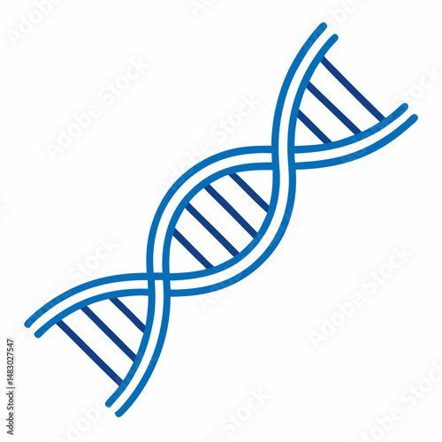 DNA silhouette icon on white background