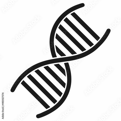 DNA silhouette icon on white background