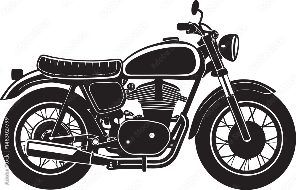 Fototapeta premium Bike Silhouette Vector, Classic Bicycle Clipart Design, Minimalist road bike silhouette design.