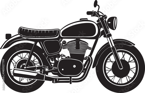 Bike Silhouette Vector, Classic Bicycle Clipart Design, Minimalist road bike silhouette design.