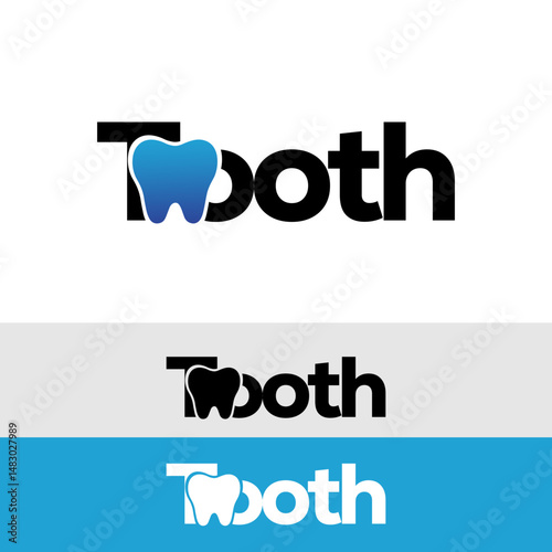"Tooth" Wordmark Logo with Tooth Symbol