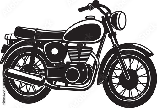 Bike Silhouette Vector, Classic Bicycle Clipart Design, Minimalist road bike silhouette design.