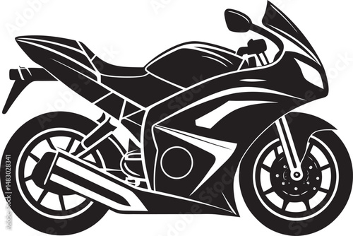 Bike Silhouette Vector, Classic Bicycle Clipart Design, Minimalist road bike silhouette design.