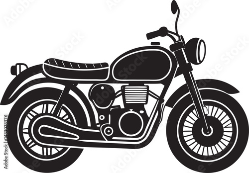 Bike Silhouette Vector, Classic Bicycle Clipart Design, Minimalist road bike silhouette design.