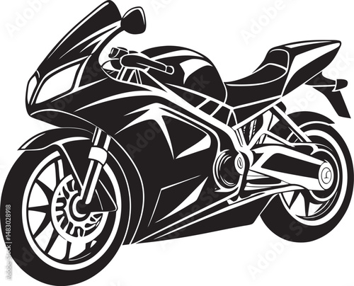 Bike Silhouette Vector, Classic Bicycle Clipart Design, Minimalist road bike silhouette design.