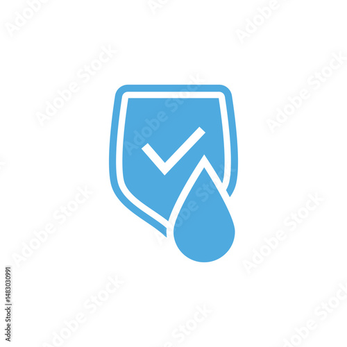 Waterproof or water resistant icon vector illustration.