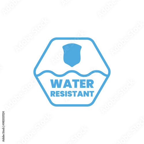 Waterproof or water resistant icon vector illustration.
