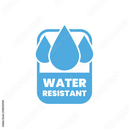 Waterproof or water resistant icon vector illustration.