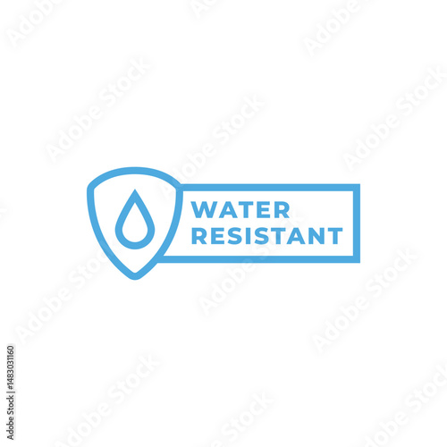 Waterproof or water resistant icon vector illustration.