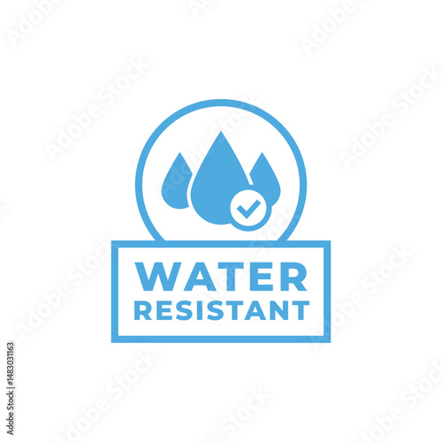 Waterproof or water resistant icon vector illustration.