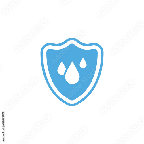 Waterproof or water resistant icon vector illustration.