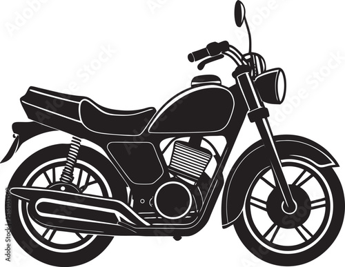 Bike Silhouette Vector, Classic Bicycle Clipart Design, Minimalist road bike silhouette design.