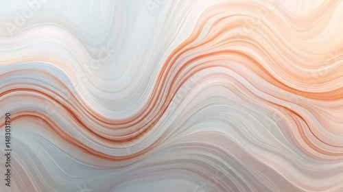 Abstract flowing lines with soft colors creating a wave pattern