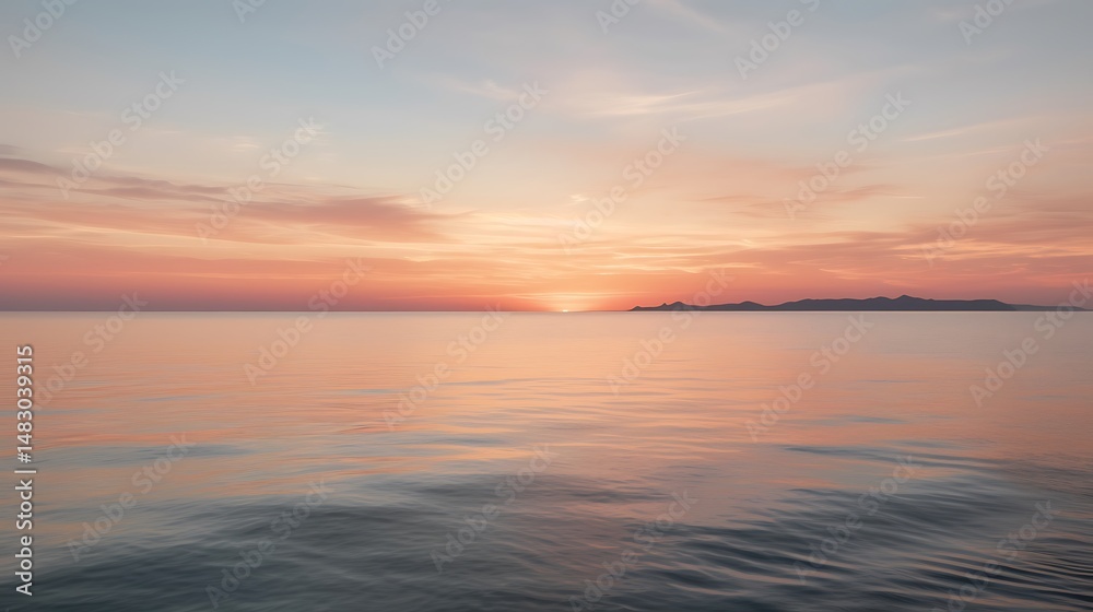 Naklejka premium Ocean Sunset Horizon.