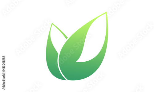 Two leaf icon design vector