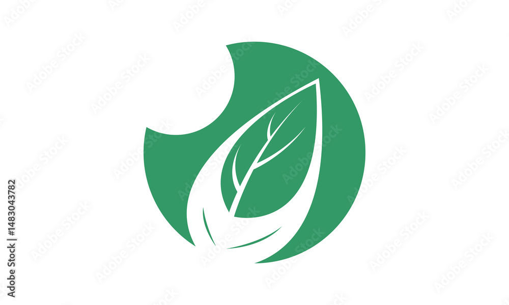 Fototapeta premium Leaf silhouette icon design vector