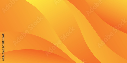 Yellow Abstract background vector design. Orange gradation geometric background, suit for banner, flyer, web, presentation template, etc