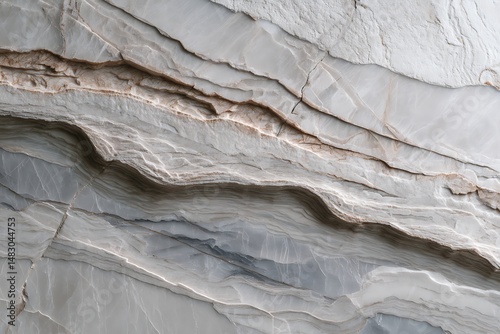 Wallpaper Mural Soft grey marble with layered streaks and semi-reflective surface polish. Torontodigital.ca