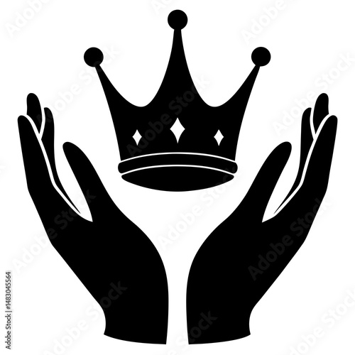 black crown isolated on white