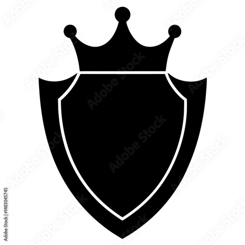 heraldic shield with crown