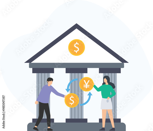 Currency exchange or foreign exchange, forex market or FX trading, exchange rate or conversion rate, spot rate or forward rate, currency converter or rate calculator, money changer or currency dealer,