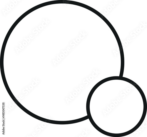 Bubble and Foam Outline Linear Symbol for Graphic and Web Design, Apps, Adverts, Various Cards