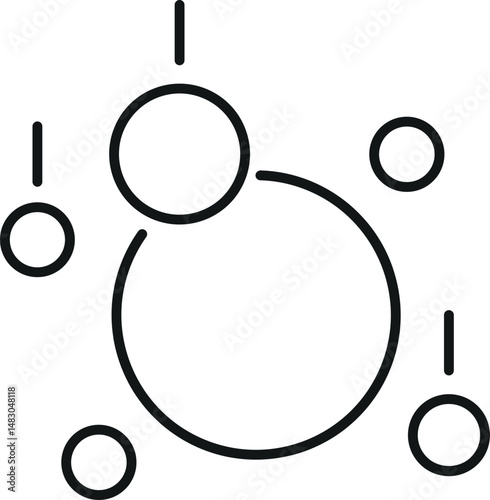 Bubble and Foam Minimalistic Line Icon for Web and Graphic Design, Apps, Banners, Social Network and Cards