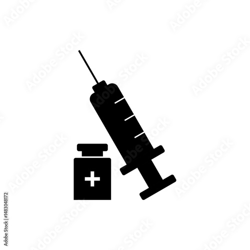 Syringe icon, modern vector isolated on white background.