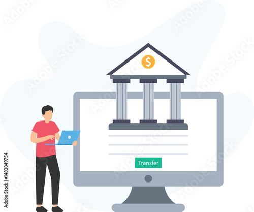 Online banking or internet banking, digital banking or e-banking, mobile banking or remote banking, bank account access or online portal, balance inquiry or account management, money transfer or bill 