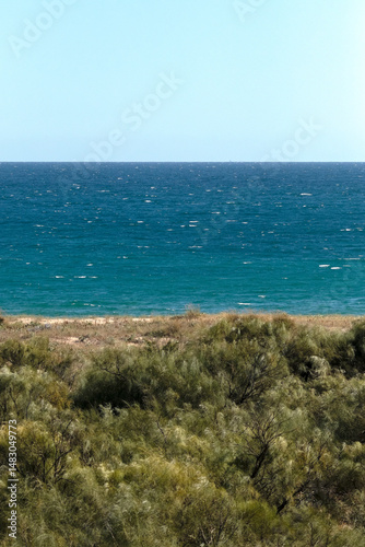 Temporal de poniente en el mar