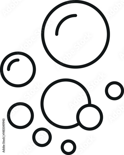 Bubble and Foam Icon for Web Sites, Books, Cards, Apps
