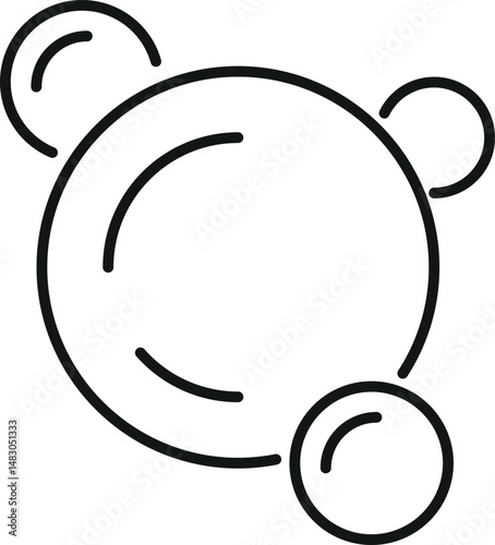 Minimalistic Icon of Bubble and Foam for Graphics, Concept, Apps