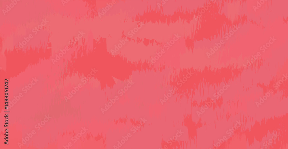 Fototapeta premium Panoramic red wall texture abstract grunge background - vector