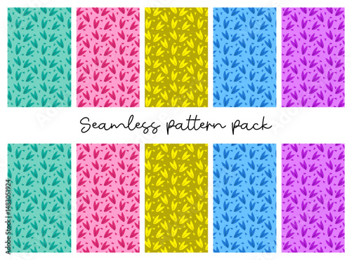 Seamless Floral Pattern Pack in Vibrant Colors