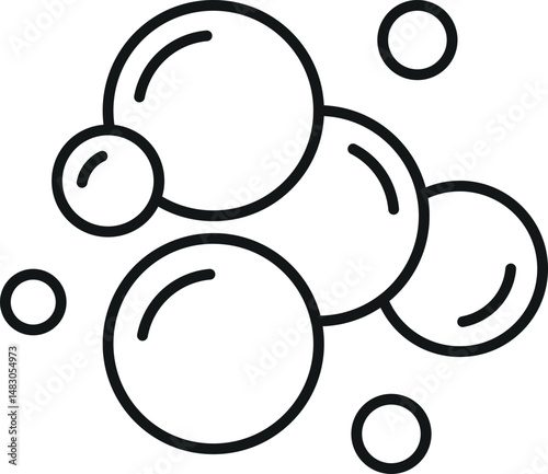 Bubble and Foam Sign for Graphic Design, Web Sites, Cards, Books, Articles